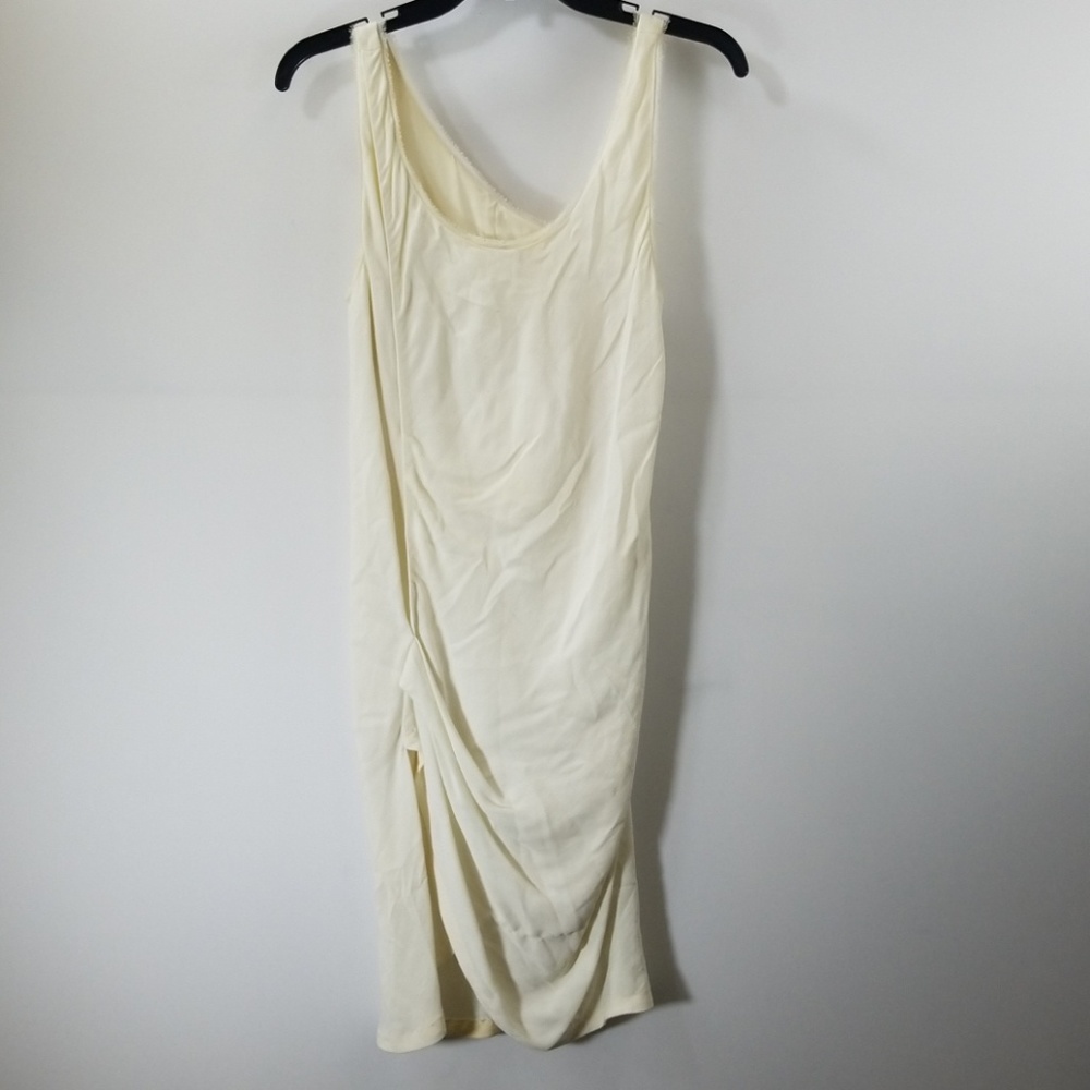 Helmut Lang White Ruffled Shift Dress Size 2